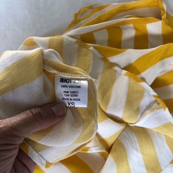 Beach Riot Charlotte Dress & Celeste Pant Yellow Stripe size Small Medium - Picture 12 of 16